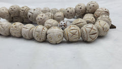 BEAUTIFUL RARE ANTIQUE TERRACOTTA  CLAY Beads long Strand