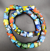 vintage Venerano trade Beads Beaded Necklace Strand 15x18mm