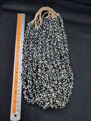 Skunk Venetian inspired Trade glass Beads Black Thousand Eye