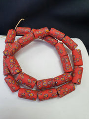 Vintage Trade Red Beads Beaded Necklace
