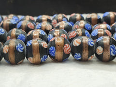 vintage Millefiori trade Fancy candy glass beads 13 MM