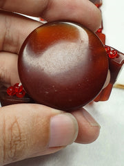 OLD vintage MIX STONES Agate Carnelian BEADS STRAND NECKLACE