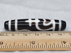 Himalayan Indo Tibetan  Eyes rare Patterns Dzi Amulet Bead