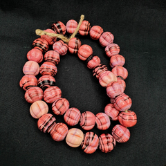 Vintage Handmade unique Shape Lamp work Beads-"Flower" 16mm Full Long Strand