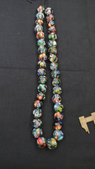 Vintage Venerano Trade Glass Beads Mura Beaded Necklace Strand VTG