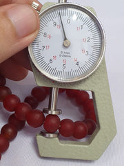 Vintage Venetian glass beads RUBY RED fancy trade Beads 9.5MM Full Strand