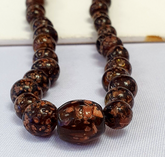 Vintage glass beads aventurine BROWN fancy trade Beads 12MM