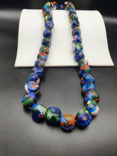 Vintage colorful Trades Beads Beaded Necklace 17mm