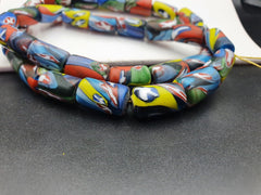 Vintage Vene Trade Beads Beaded Necklace 9x11mm