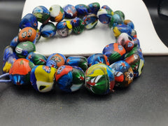 Beautiful Vintage trade Beads Beaded Necklace 17mm