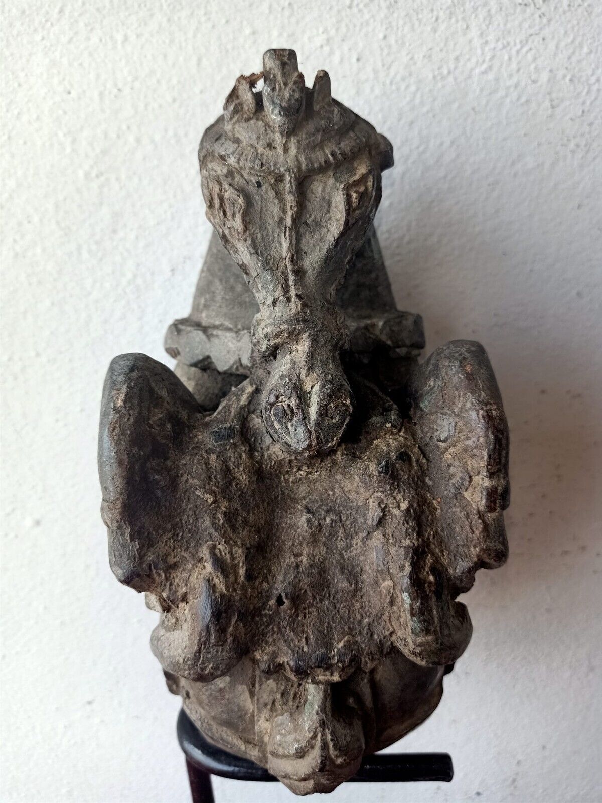 1700 年代古代舊木手工雕刻稀有馬雕像