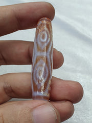 Himalayan Indo Tibetan vintage 6 Eyes rare Patterns Dzi chung Dzi Amulet Bead