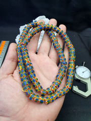 MULTI color Beads Chevrons venetian Glass Beads African collection Necklace 10mm