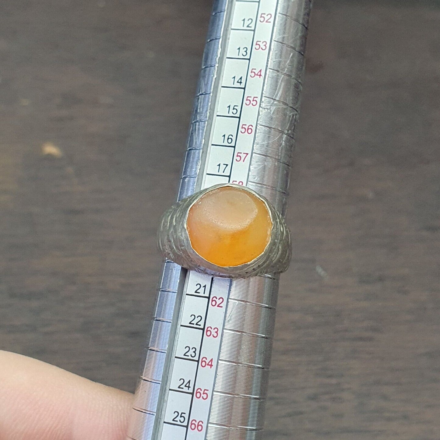 古董復古近東環與黃瑪瑙中心石