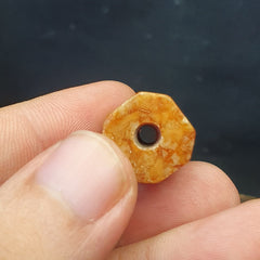 Chinese Han dynasty early nice carved jade bead 20mm