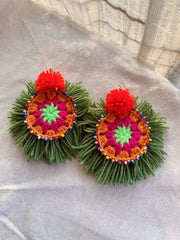 Boho Earrings Set of 3 pairs Crochet Earrings Large Circle Tassel  Drop Earrings