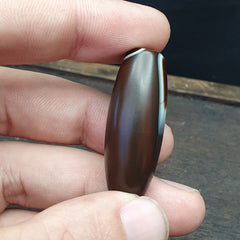 Vintage Old Himalayan Indo Tibetan Eye Agate Bead -KK-VD-898