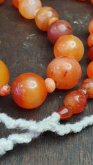 Lot Of Old Ancient Persian Carnelian Beads Agate Jewelry 1000+ years Old