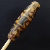 Vintage OLD Himalayan Indo Tibetan rare EYE Patterns eyes Dzi Amulet Beads