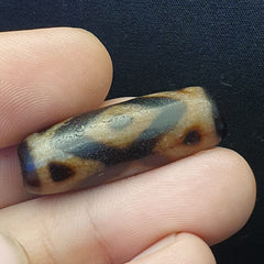 Vintage OLD Himalayan Indo Tibetan rare WINDOW Patterns eye Dzi Amulet Beads