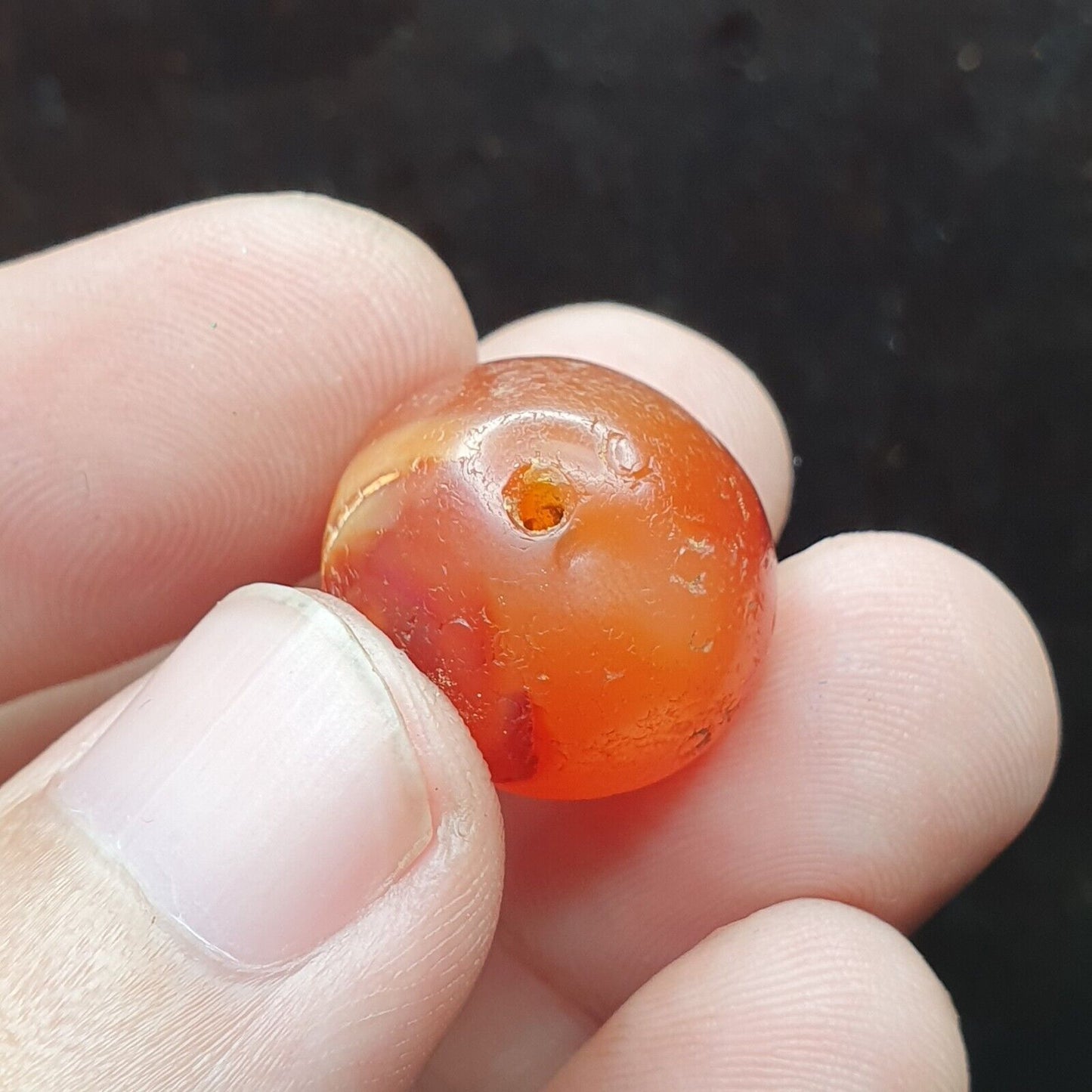 古代稀有波斯薩珊紅玉髓瑪瑙珠