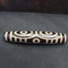 Tibetan 6 eyes dzi bead old amulet pure rare Pattern Tibet SIX eyed gzi pendant