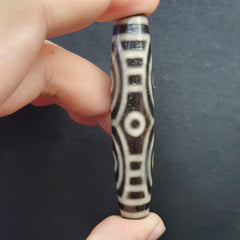 Tibetan 6 eyes dzi bead old amulet pure rare Pattern Tibet SIX eyed gzi pendant