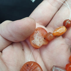 Wonderful Ancient Sasanian Etched Carnelian Bead in good Condition