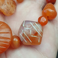 Wonderful Ancient Sasanian Etched Carnelian Bead in good Condition