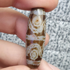 OLD Indo Tibetan Eyes Beads unique Patterns Dzi Amulet Beads