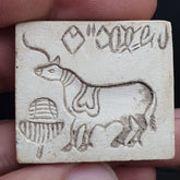 Pakistan Old Soft Stone Animal OX Stamp Seal Rare Find Collection