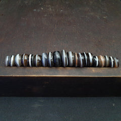 Lot 20 Ancient Antique INDO Himalayan Dzi Beads Soleimani Banded Agate Beads