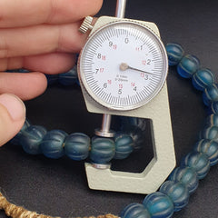 BEAUTIFUL OLD AFRICAN Blue GLASS ANTIQUE BEADS 13-14MM