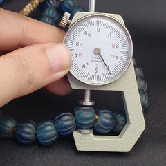 BEAUTIFUL OLD AFRICAN Blue GLASS ANTIQUE BEADS 13-14MM