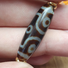 Himalayan Indo Tibetan Eye Beads unique Patterns Dzi Amulet Agate Beads Necklace