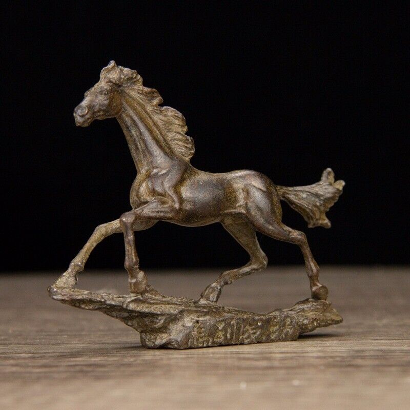 仿古中國古典收藏小馬純銅青銅器