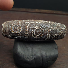 Beautiful Himalayan Indo Tibetan rare Patterns Dzi Amulet Bead