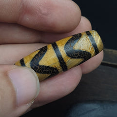 Himalayan Indo Tibetan rare Patterns Dzi Amulet Bead