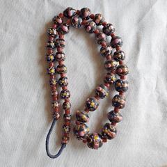 VINTAGE BEAUTIFUL MURANOI ART Fancy 13MM Aventurine GLASS BEADS Strand