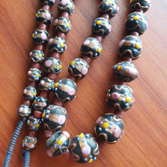 VINTAGE BEAUTIFUL MURANOI ART Fancy 13MM Aventurine GLASS BEADS Strand