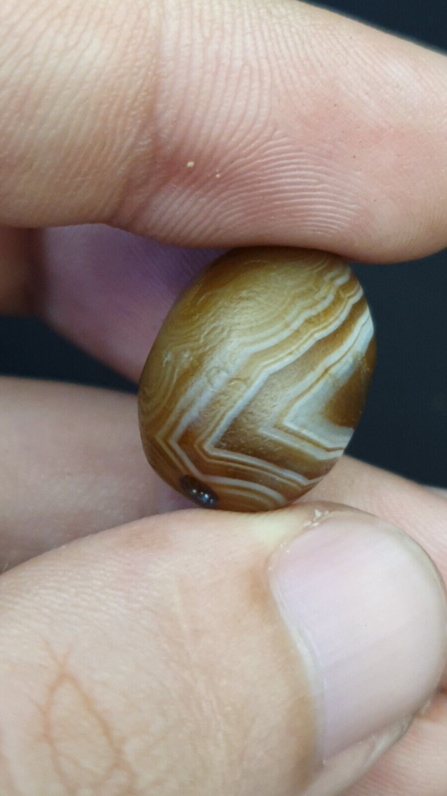 DZI Old Bead Pure Eye Indien Tibetisches Himalaya-Amulett, religiöse Antiquitäten