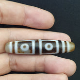 Tibetan Chinese Agate rare Patterns 4 eye Dzi Amulet Bead