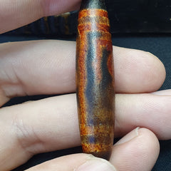 Tibetan 5 eyes dzi bead old amulet pure rare Pattern Tibet SIX eyed gzi pendant