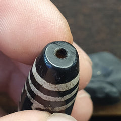 HIMALAYAN Indo Tibetan Central Asian Etched Agate beads Decorated bead BD ET 17