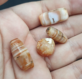 LOT  4 Middle eastern Agate old Antique Yemeni Agate Soleimani Beads SL029