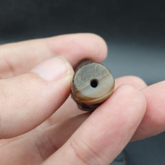 Unique Antique Near East Old Agate Intaglio Cylinder Seal Historic Bead Amulet