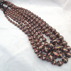 VINTAGE BEAUTIFUL MURANOI ART Fancy 13-18MM Aventurine GLASS BEADS Strand