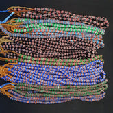 Lot 50 Vintage mix Colors Chevron Beads Venetian African Beads Long Strand