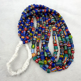 Wholesale 5 Strands Venetian African Style Glass Multi Chevron Beads Long Strand