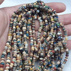 Authentic Ancient Islamic Roman Era Beads 6 Strands extra Long Necklace #NC 135